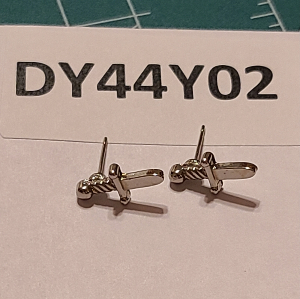 Silver Sword Earrings For Sale - Picture 2 of 4